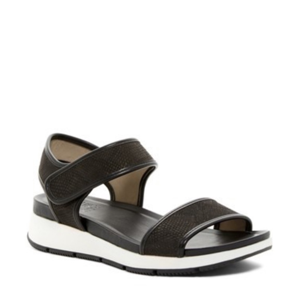 Snake Embossed Bold Platform Ankle Strap Sandal - Picture 2 of 3